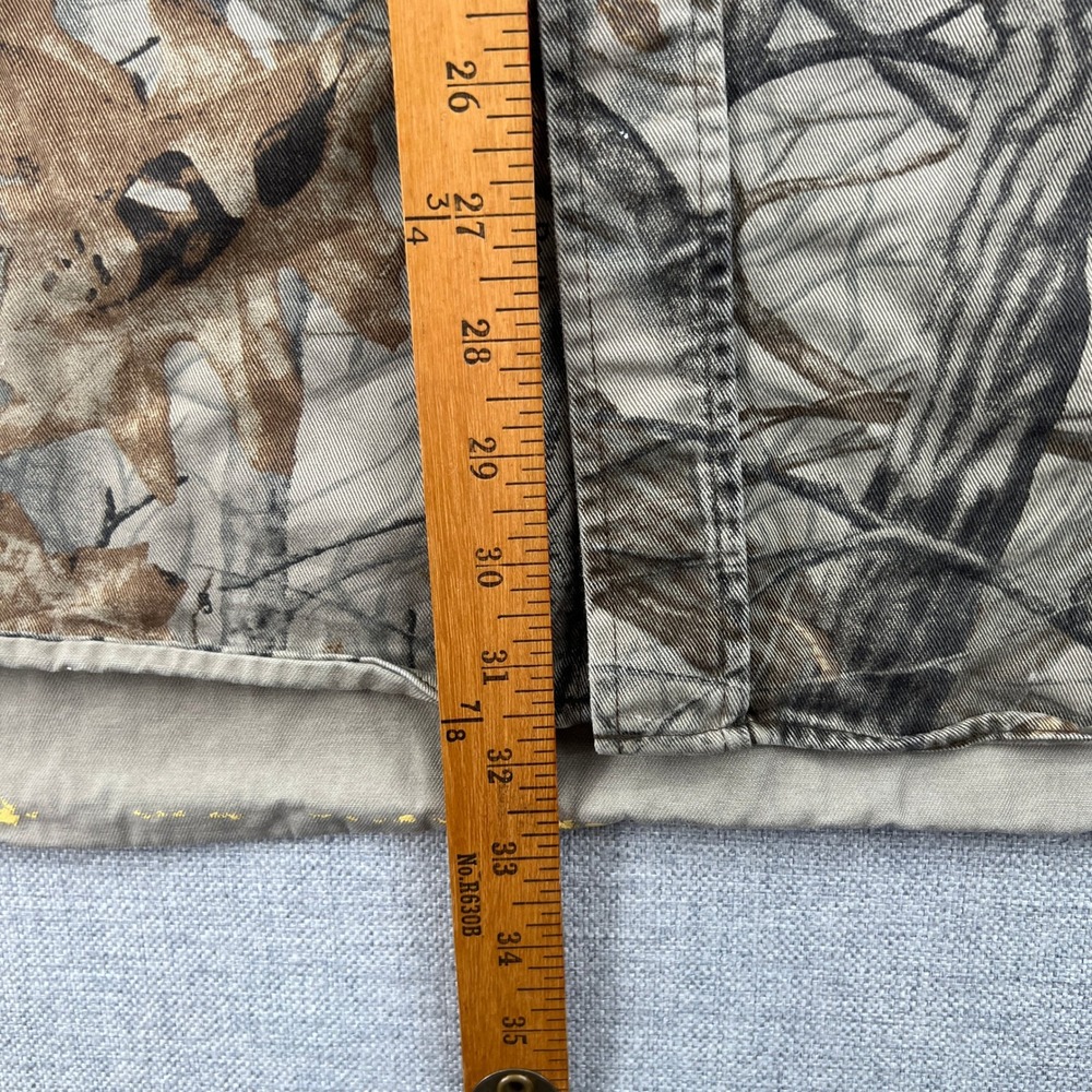 VTG Walls Button Up Shirt Men XL Brown Camo Realtree Hardwoods Hunting Workwear - Picture 10 of 12